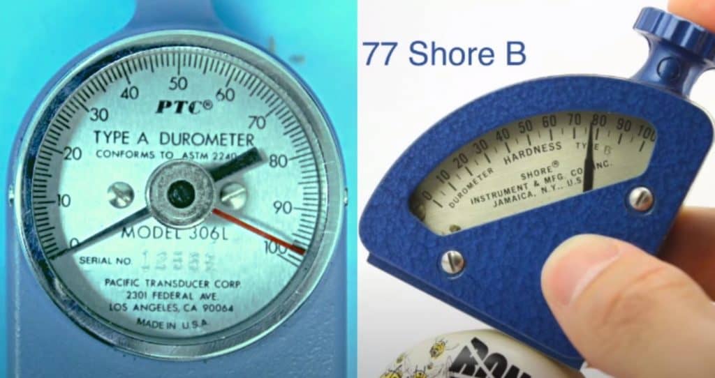 skateboard hardness durometer scale A and B