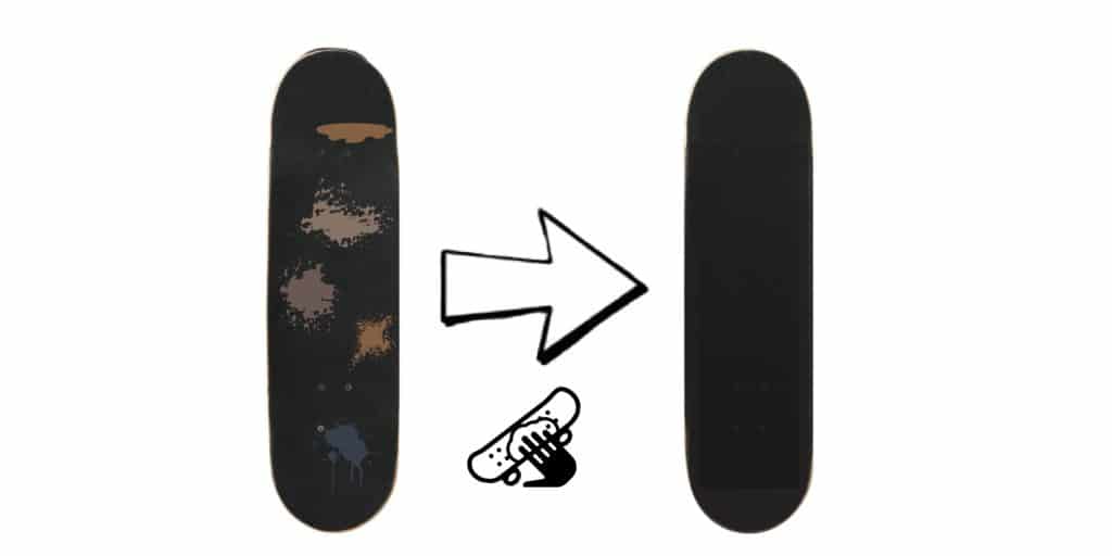skateboard griptape before and after cleaning