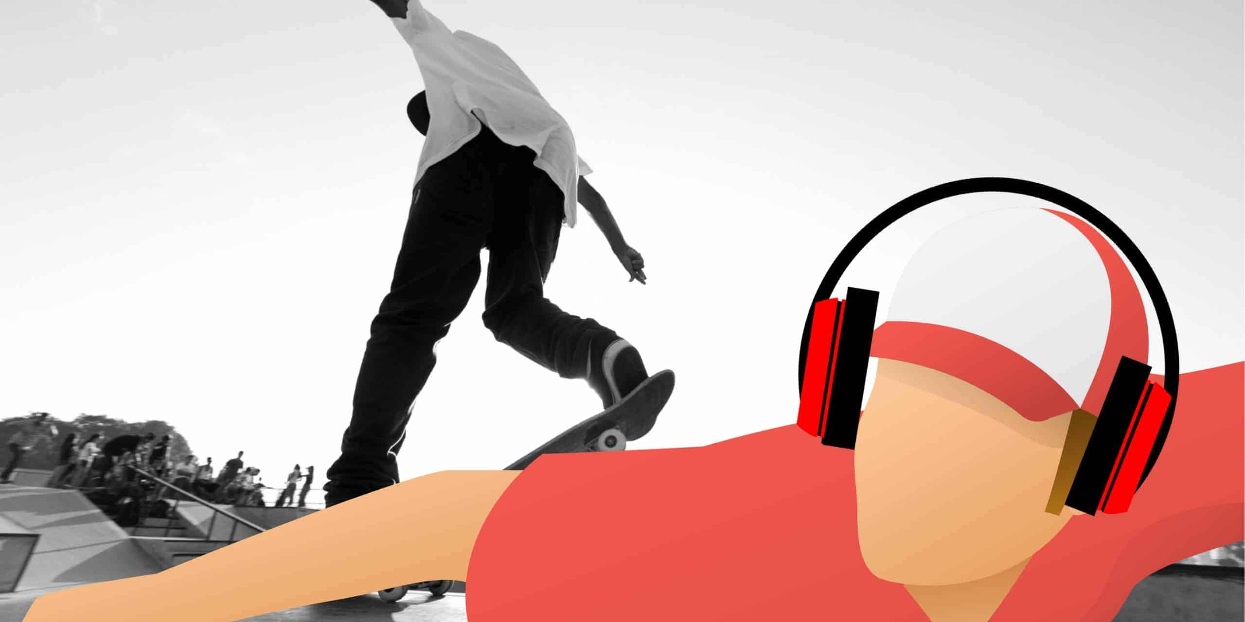 wireless Headphones For Skateboarding and Longboarding