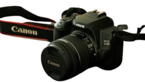 Canon DSLR camera for skateboard photography