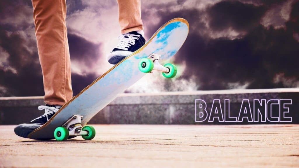 skateboard balancing practice 