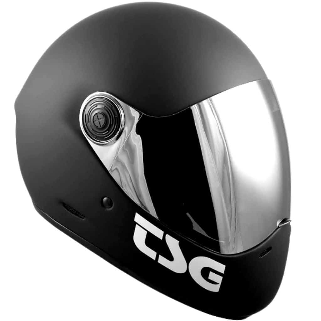 tsg skateboard helmet with face shield to make sure safe skating