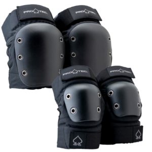 protec knee and elbow protective pads for skateboarding