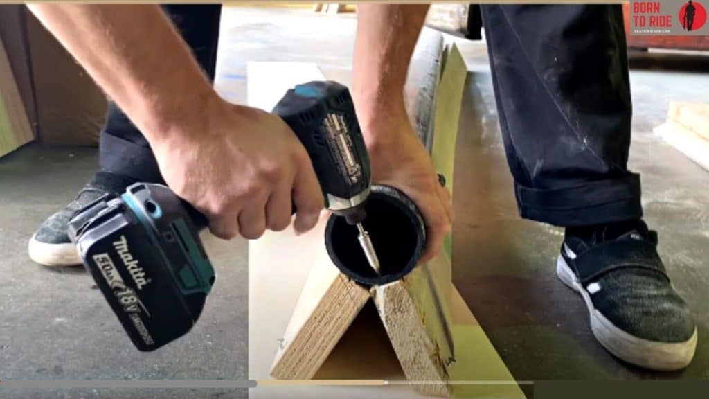 Making skateboard rail out of PVC pipe can be done with some regular tools and material tools 