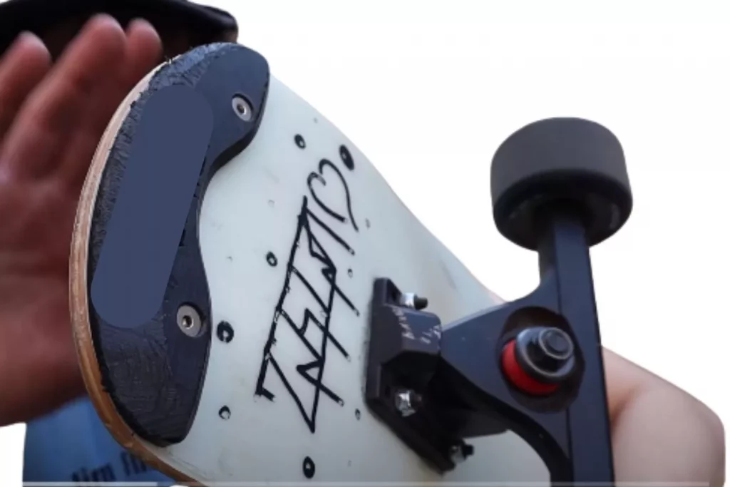 skateboard tail guard helps a lot to prevent razor tail