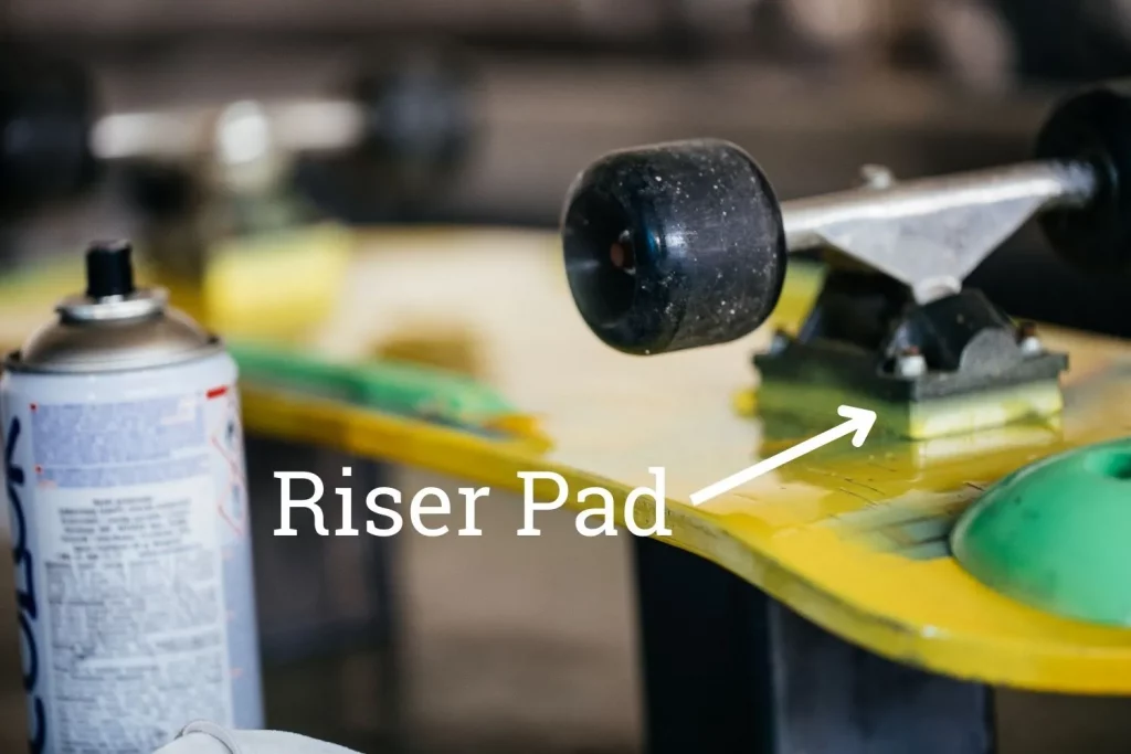 installing skateboard riser pads may help to prevent frequent wheelbite