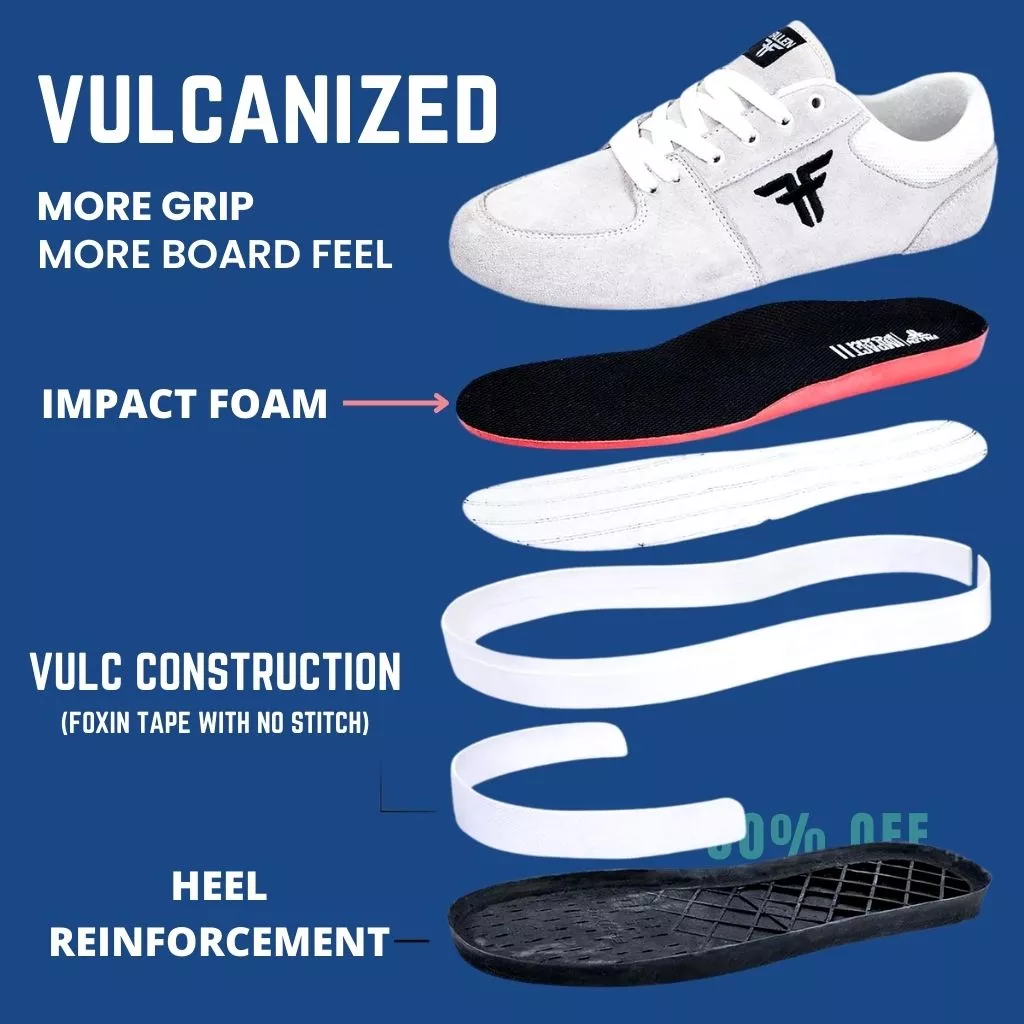 vulcanized skateboard shoe sole self explained infograph