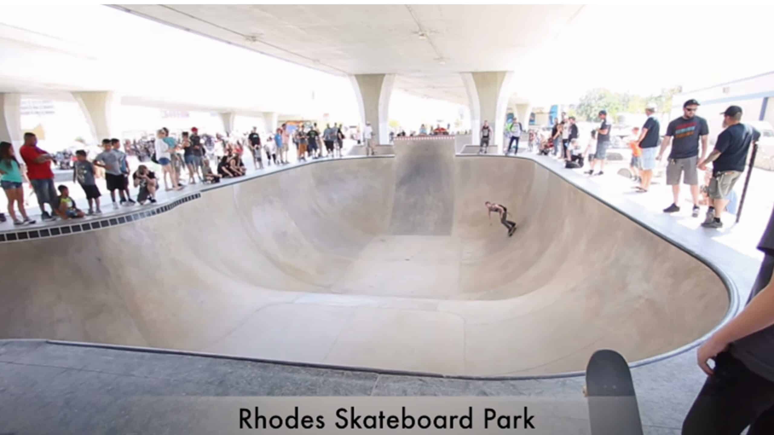 Rhodes skatepark USA allow skaters do tricks